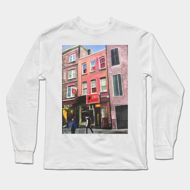 A Walk in Soho, London Long Sleeve T-Shirt by golan22may